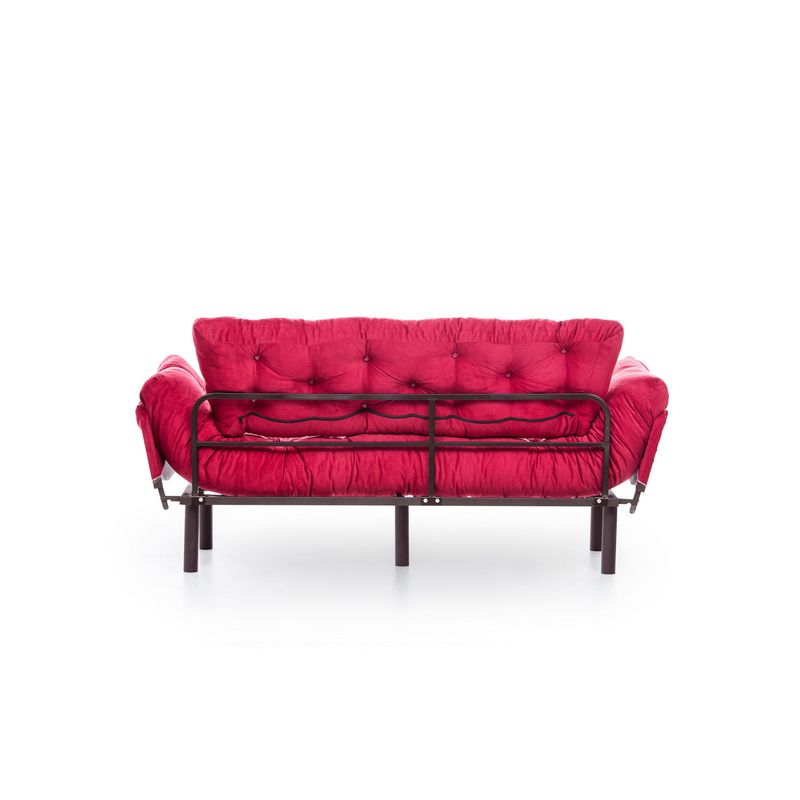 Casa si Gradina - Mobilier - Canapele si coltare - Canapele - Canapea extensibila, Hanah Home, metal, maro, 185x85x70 cm - Infinity.ro