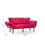 Casa si Gradina - Mobilier - Canapele si coltare - Canapele - Canapea extensibila, Hanah Home, metal, maro, 185x85x70 cm - Infinity.ro