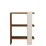 Casa si Gradina - Mobilier - Biblioteci si rafturi - Biblioteci - Biblioteca, Hanah Home, PAL melaminat, nuc si alb, 51.8x25x70 cm - Infinity.ro