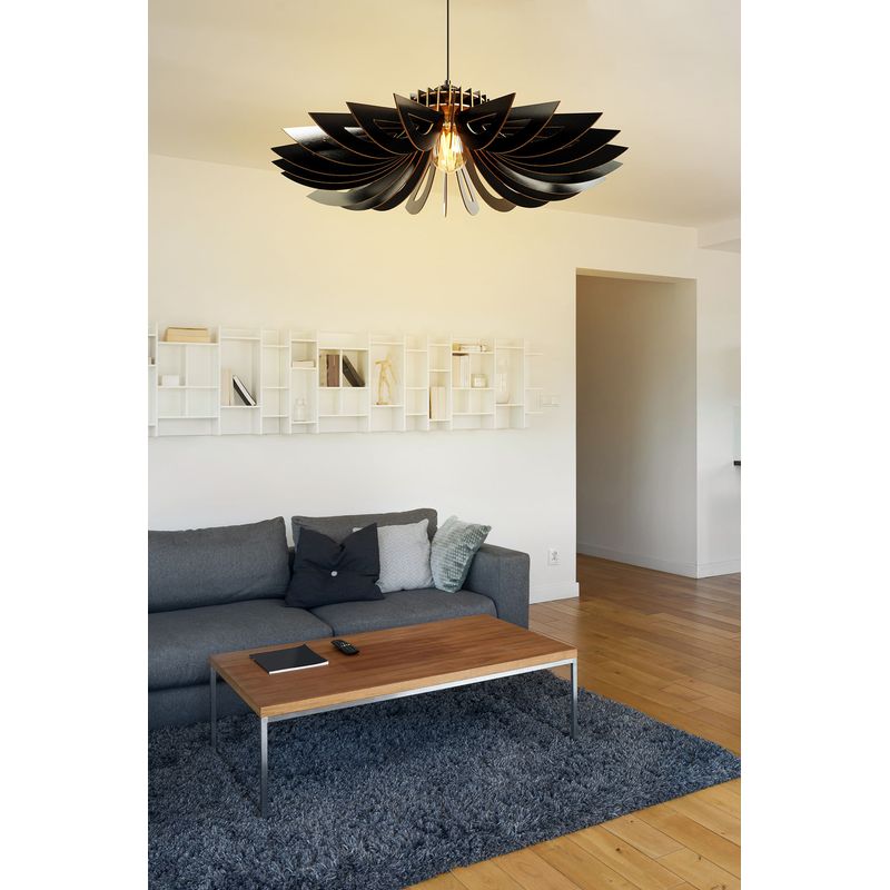 Casa si Gradina - Corpuri si surse de iluminat - Lustre si pendule - Candelabru, Opviq, mdf, negru, design special, 45 cm - Infinity.ro