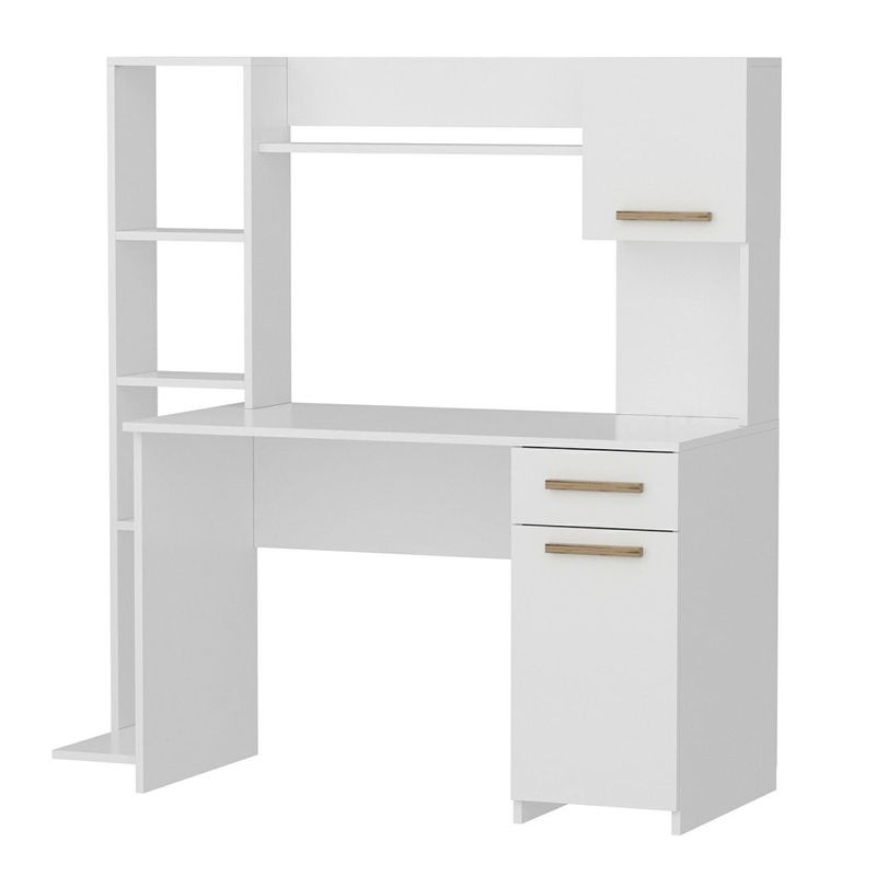 Casa si Gradina - Mobilier - Mese si birouri - Birouri - Birou de studiu, Hanah Home, pal melaminat, alb, 120x60x77 cm - Infinity.ro