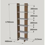 Casa si Gradina - Mobilier - Biblioteci si rafturi - Biblioteci - Biblioteca, Hanah Home, pal melaminat, alb, 46.8x21.3x170 cm - Infinity.ro