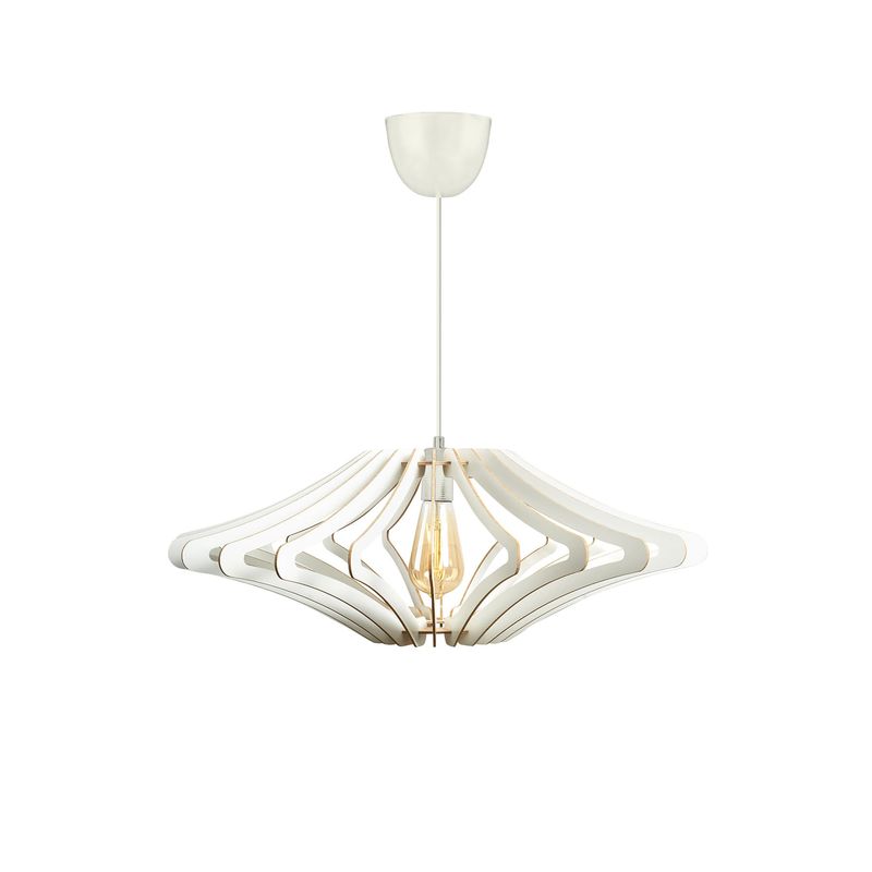 Casa si Gradina - Corpuri si surse de iluminat - Lustre si pendule - Candelabru, Opviq, mdf, alb, diametru 59 cm, inaltime 55 cm - Infinity.ro