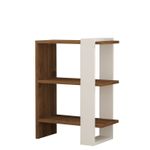 Casa si Gradina - Mobilier - Biblioteci si rafturi - Biblioteci - Biblioteca, Hanah Home, PAL melaminat, nuc si alb, 51.8x25x70 cm - Infinity.ro