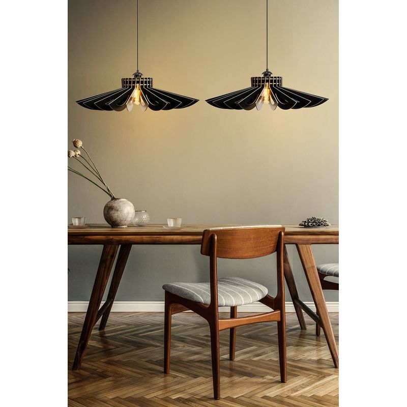 Casa si Gradina - Corpuri si surse de iluminat - Lustre si pendule - Candelabru, Opviq, mdf, negru, design special, 45 cm - Infinity.ro