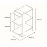 Casa si Gradina - Mobilier - Biblioteci si rafturi - Biblioteci - Biblioteca, Hanah Home, PAL melaminat, nuc si alb, 51.8x25x70 cm - Infinity.ro