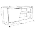 Casa si Gradina - Mobilier - Dulapuri si sifoniere - Dulapuri pantofi - Dulap pantofi, Hanah Home, pal melaminat, stejar si antracit, 104x47x37 cm - Infinity.ro