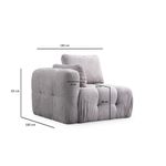 Casa si Gradina - Mobilier - Canapele si coltare - Canapele - Canapea 2 locuri, Atelier Del Sofa, lemn fag si pal, gri deschis, 300x120x65 cm - Infinity.ro