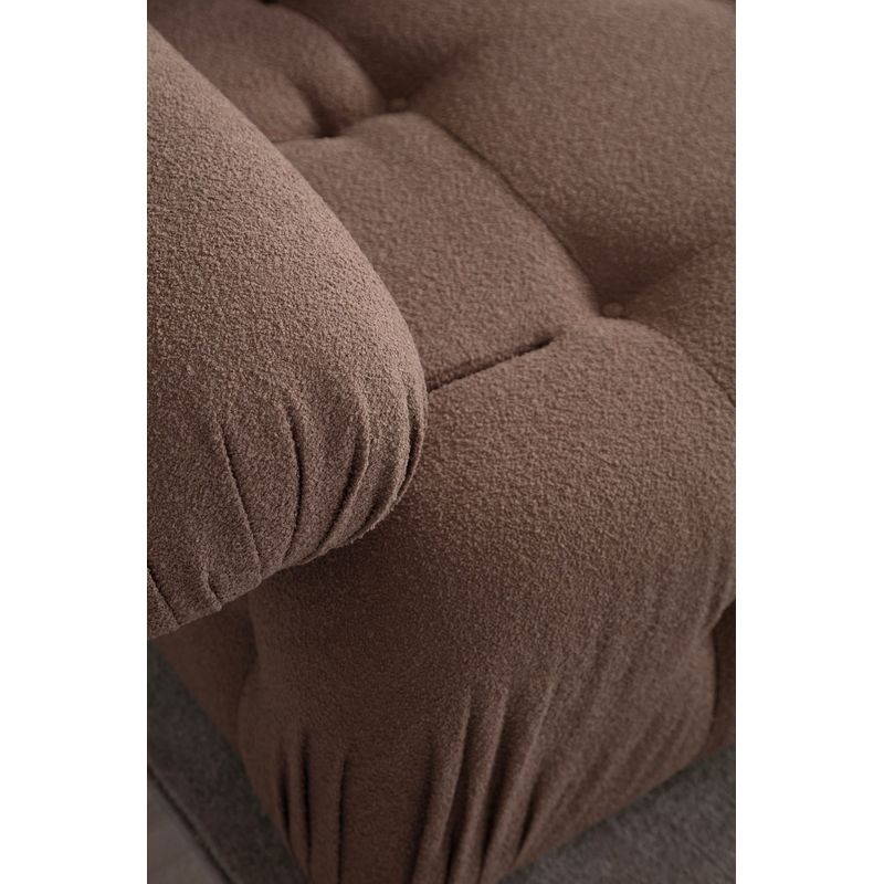 Casa si Gradina - Mobilier - Canapele si coltare - Canapele - Canapea 2 locuri, Hanah Home, poliester, cappuccino, 200x100x80 cm - Infinity.ro