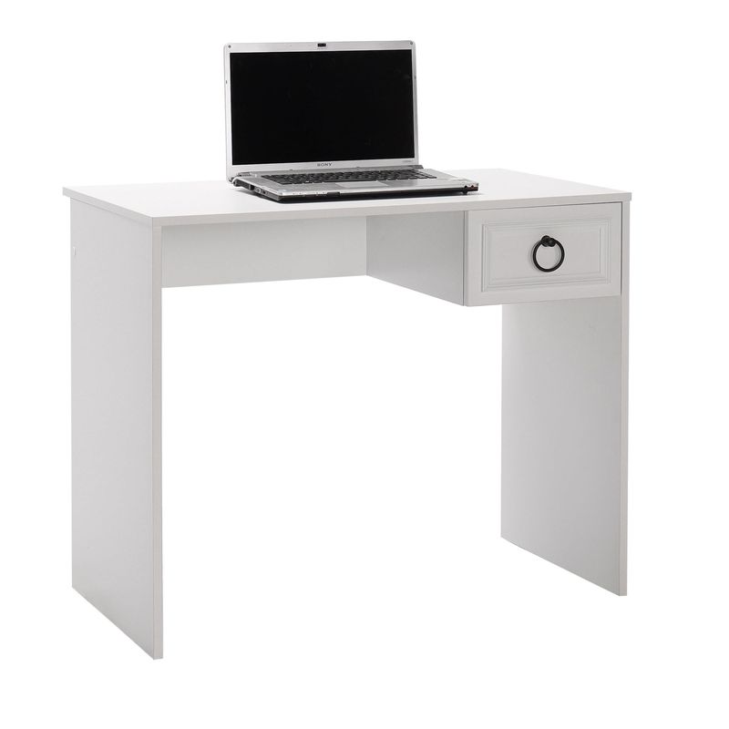 Casa si Gradina - Mobilier - Mese si birouri - Birouri - Birou, Hanah Home, panou aglomerat cu melamina, alb, 90x51x75 cm - Infinity.ro