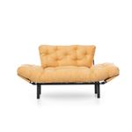 Casa si Gradina - Mobilier - Canapele si coltare - Canapele - Canapea extensibila, Hanah Home, metal, mustar, 155x85x70 cm - Infinity.ro