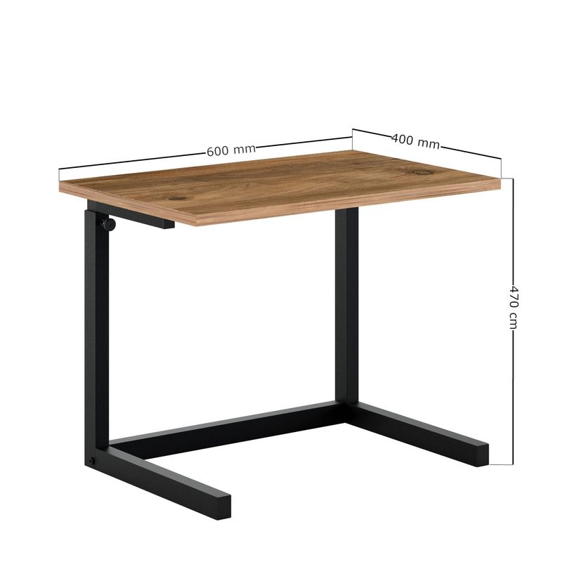 Casa si Gradina - Mobilier - Mese si birouri - Birouri - Birou reglabil pentru laptop, Hanah Home, panou aglomerat cu melamina, pin atlantic, 60x40x47-73 cm - Infinity.ro