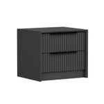 Casa si Gradina - Mobilier - Comode si corpuri - Noptiere - Noptiera, Hanah Home, panou aglomerat melaminat, antracit, 45x45x53 cm - Infinity.ro