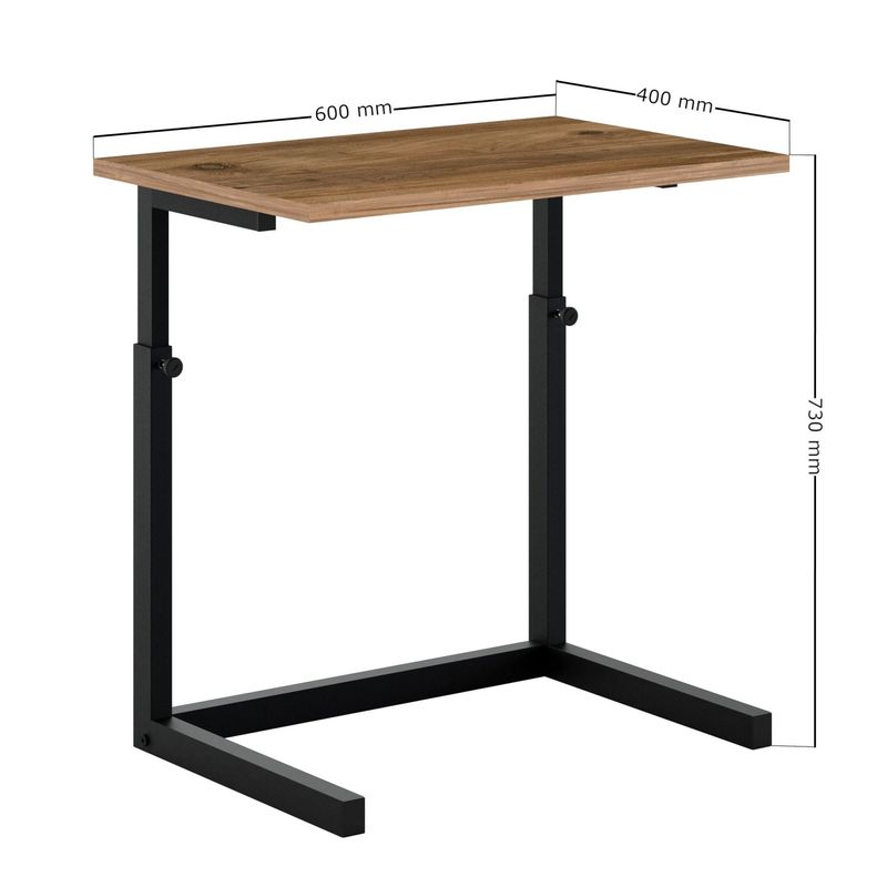 Casa si Gradina - Mobilier - Mese si birouri - Birouri - Birou reglabil pentru laptop, Hanah Home, panou aglomerat cu melamina, pin atlantic, 60x40x47-73 cm - Infinity.ro