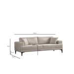 Casa si Gradina - Mobilier - Canapele si coltare - Canapele - Canapea 3 locuri, Atelier Del Sofa, 100% poliester, ecru, 234x100x78 cm - Infinity.ro