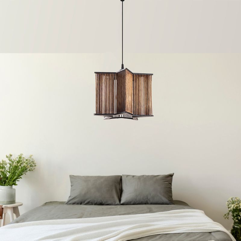 Casa si Gradina - Corpuri si surse de iluminat - Lustre si pendule - Candelabru, Opviq, lemn, antichizat, 30x30x60 cm, 390FLH2188 - Infinity.ro