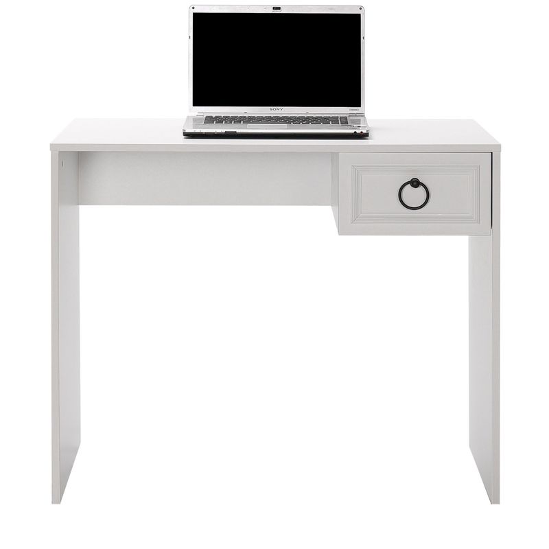 Casa si Gradina - Mobilier - Mese si birouri - Birouri - Birou, Hanah Home, panou aglomerat cu melamina, alb, 90x51x75 cm - Infinity.ro