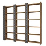 Casa si Gradina - Mobilier - Biblioteci si rafturi - Biblioteci - Biblioteca, Hanah Home, pal melaminat, nuc si calcedonie, 184.6x24.2x170 cm - Infinity.ro