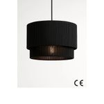 Casa si Gradina - Corpuri si surse de iluminat - Lustre si pendule - Candelabru, Opviq, plastic, rafie, negru, inaltime reglabila, 22-60 cm - Infinity.ro