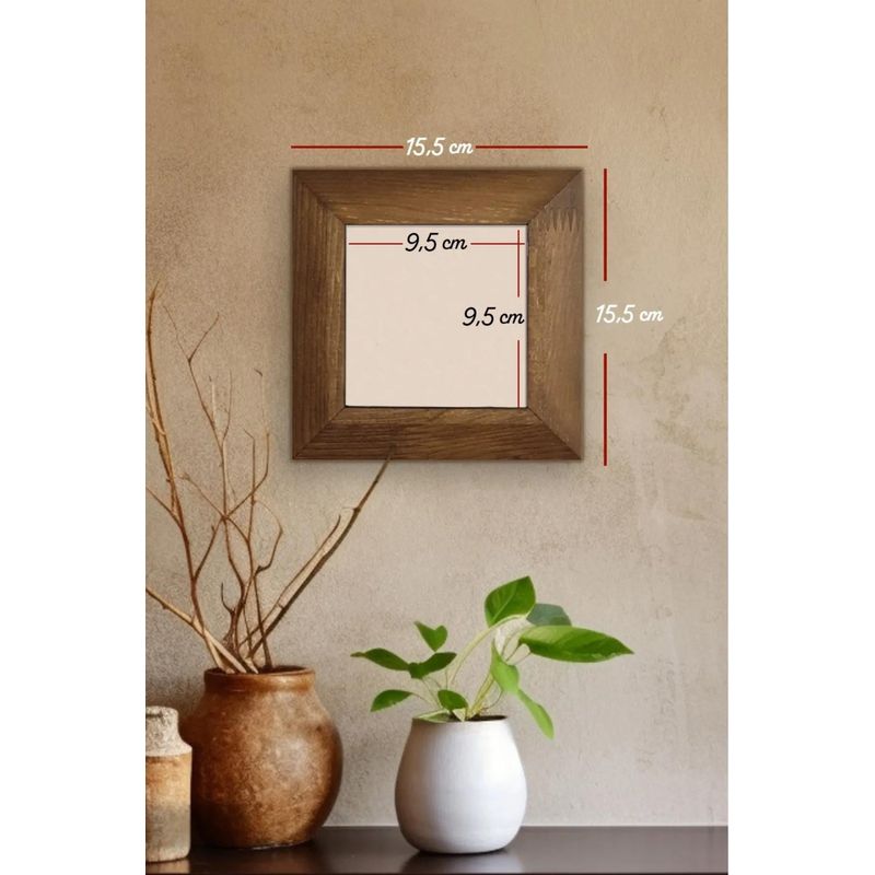 Casa si Gradina - Decoratiuni - Tablouri - Tablou decorativ, Wallxpert, ceramica, multicolor, rama lemn, 15.5x15.5 cm, 655ALT1109 - Infinity.ro