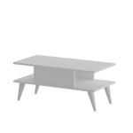 Casa si Gradina - Mobilier - Mese si birouri - Masute de cafea - Masuta de cafea, Hanah Home, pal melaminat, alb, 90x45x40 cm, 475OLV1322 - Infinity.ro