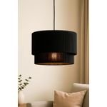 Casa si Gradina - Corpuri si surse de iluminat - Lustre si pendule - Candelabru, Opviq, plastic, rafie, negru, inaltime reglabila, 22-60 cm - Infinity.ro