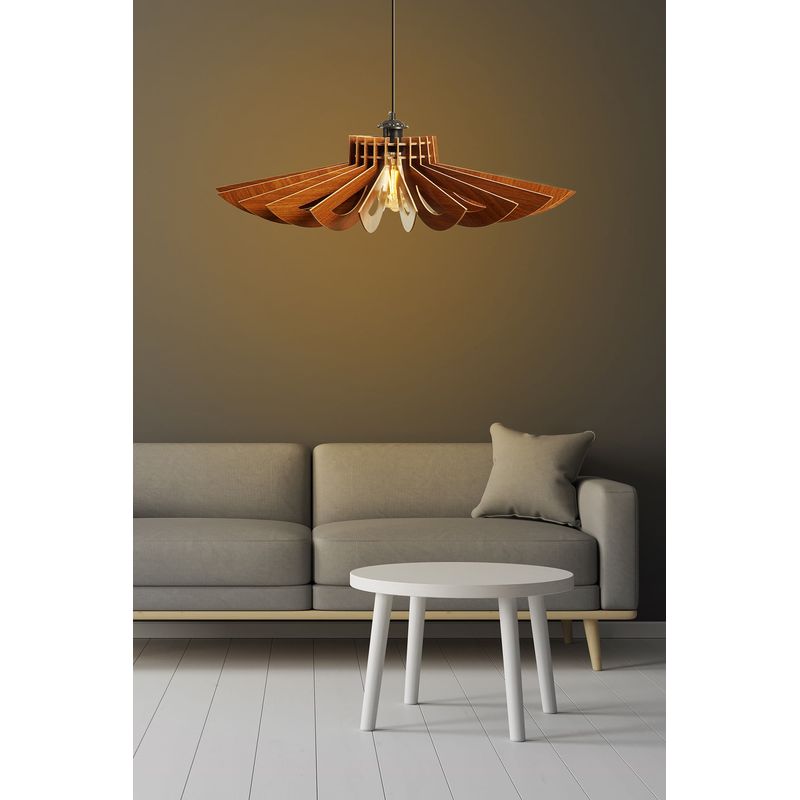 Casa si Gradina - Corpuri si surse de iluminat - Lustre si pendule - Candelabru, Opviq, mdf, nuc, diametru 68 cm, inaltime 50 cm - Infinity.ro