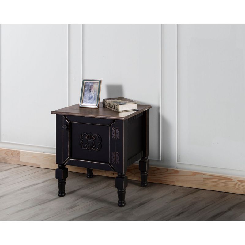 Casa si Gradina - Mobilier - Comode si corpuri - Noptiere - Noptiera, Hanah Home, mdf, negru, 50x40x52 cm - Infinity.ro