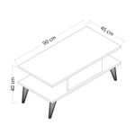 Casa si Gradina - Mobilier - Mese si birouri - Masute de cafea - Masuta de cafea, Hanah Home, pal melaminat, alb, 90x45x40 cm, 475OLV1322 - Infinity.ro