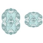 Casa si Gradina - Textile si covoare - Covoare - Covorase baie - Set covorase de baie, L'essentiel Maison, albastru, 50x60 cm si 60x100 cm, 100% poliester, antiderapant, 394ANR1599 - Infinity.ro