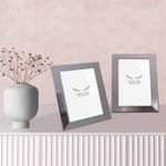 Market - Cadouri - Rame si albume foto - Set rame foto, Aberto Design, plastic, argintiu, 15x21 cm, 2 bucati - Infinity.ro
