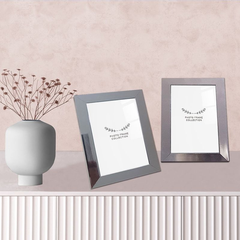 Market - Cadouri - Rame si albume foto - Set rame foto, Aberto Design, plastic, argintiu, 15x21 cm, 2 bucati - Infinity.ro