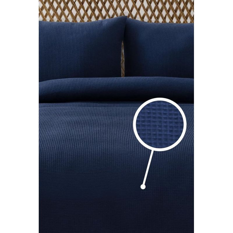 Casa si Gradina - Textile si covoare - Pături și cuverturi - Pături - Patura, L'essentiel Maison, albastru marin, 200x220 cm, 70% bumbac, 30% poliester - Infinity.ro