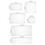 Casa si Gradina - Mobilier - Organizare si depozitare - Organizatoare pentru sertare si dulapuri - Organizator sertar, Aberto Design, plastic, transparent, set 10 bucati - Infinity.ro
