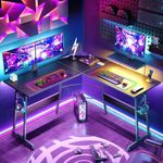 PC, gaming si accesorii - Periferice PC - Mousepad - Mousepad Mare Gaming 80x30cm, LED RGB, Antiderapant, Waterproof, Cusaturi Intarite, USB Inclus, Negru - Infinity.ro