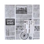 Market - Curatenie si intretinere casa - Produse bucatarie - Pungi si folii alimentare - Hartie ambalare alimente rezistenta la grasimi, alba, print ziar, 40g, 500 coli/pachet, Neste®, 25 x 25 cm - Infinity.ro