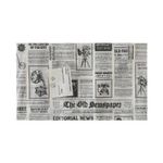 Market - Curatenie si intretinere casa - Produse bucatarie - Pungi si folii alimentare - Hartie ambalare alimente rezistenta la grasimi, alba, print ziar, 40g, 500 coli/pachet, Neste®, 20 x 33 cm - Infinity.ro