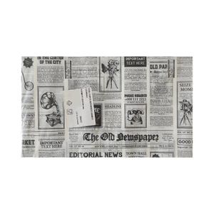 Hartie ambalare alimente rezistenta la grasimi, alba, print ziar, 40g, 500 coli/pachet, Neste®, 20 x 33 cm
