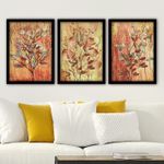 Casa si Gradina - Decoratiuni - Tablouri - Tablou decorativ cu rama, Wallxpert, mdf, multicolor, 35x45 cm, set 3 bucati, 364LUL1389 - Infinity.ro