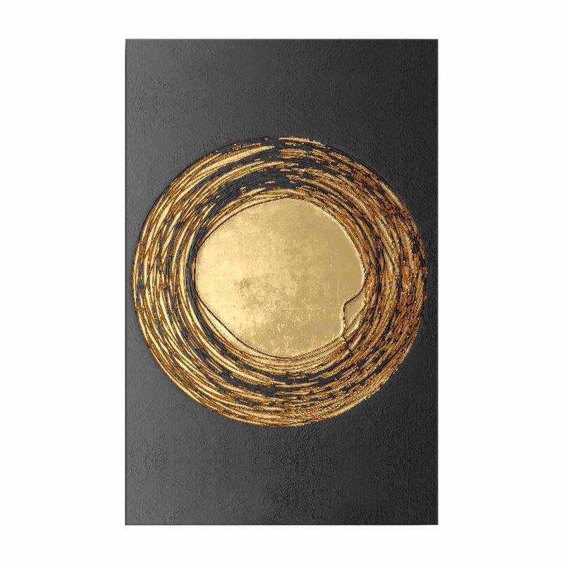Casa si Gradina - Decoratiuni - Tablouri - Tablou decorativ, Wallxpert, panza, auriu si negru, 45x70 cm - Infinity.ro