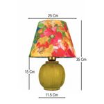 Casa si Gradina - Corpuri si surse de iluminat - Veioze si lampi - Veioze - Veioza, Opviq, ceramica, verde, inaltime 35 cm, 687HMY2467 - Infinity.ro