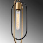 Casa si Gradina - Corpuri si surse de iluminat - Lustre si pendule - Lustra, Opviq, metal, negru auriu, 48x48x132 cm - Infinity.ro
