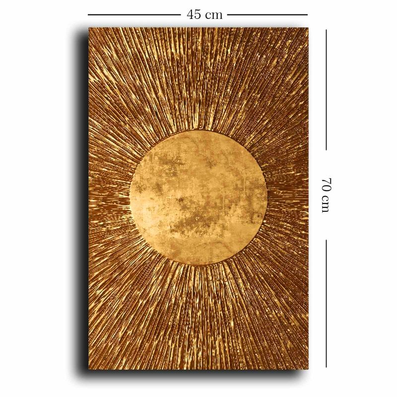 Casa si Gradina - Decoratiuni - Tablouri - Tablou decorativ pe panza, Wallxpert, panza, auriu, 45x70 cm - Infinity.ro