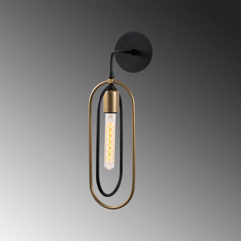 Casa si Gradina - Corpuri si surse de iluminat - Plafoniere, aplice si spoturi - Aplica de perete, Opviq, metal, negru auriu, 14x17x45 cm - Infinity.ro