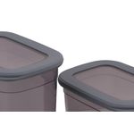 Casa si Gradina - Bucatarie si vesela - Organizare si depozitare bucatarie - Cutii alimentare - Set cutii de depozitare, Hermia, plastic, antracit, 24 piese, diverse dimensiuni - Infinity.ro