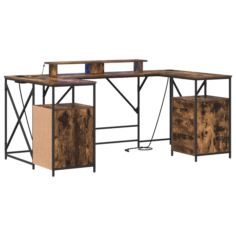 Casa si Gradina - Mobilier - Mese si birouri - Birouri - Birou Stejar fumuriu 182 x 101 x 87.5 cm Lemn compozit - Infinity.ro