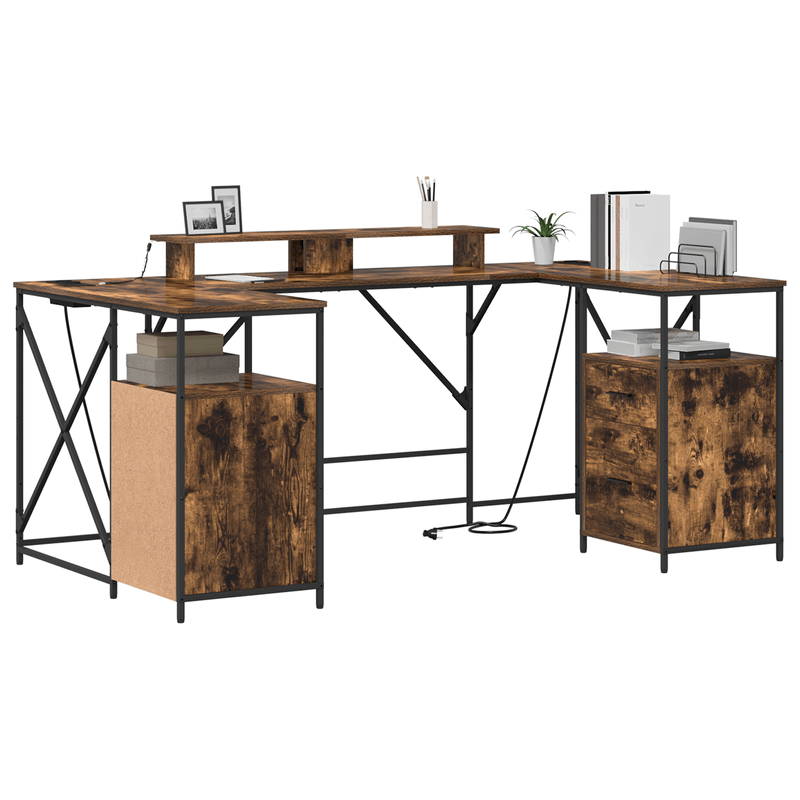 Casa si Gradina - Mobilier - Mese si birouri - Birouri - Birou Stejar fumuriu 182 x 101 x 87.5 cm Lemn compozit - Infinity.ro