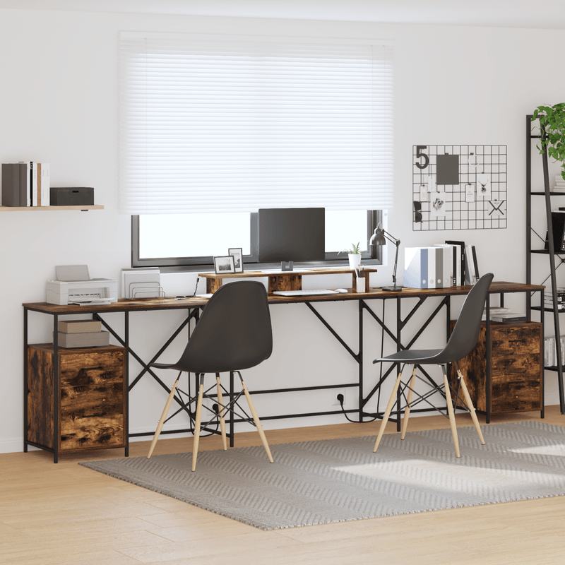 Casa si Gradina - Mobilier - Mese si birouri - Birouri - Birou Stejar fumuriu 182 x 101 x 87.5 cm Lemn compozit - Infinity.ro