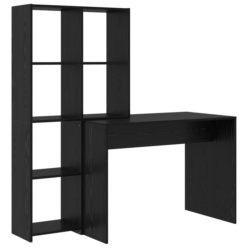 Casa si Gradina - Mobilier - Mese si birouri - Birouri - Birou cu raft Stejar negru 138.5 x 55 x 143 cm Lemn compozit - Infinity.ro