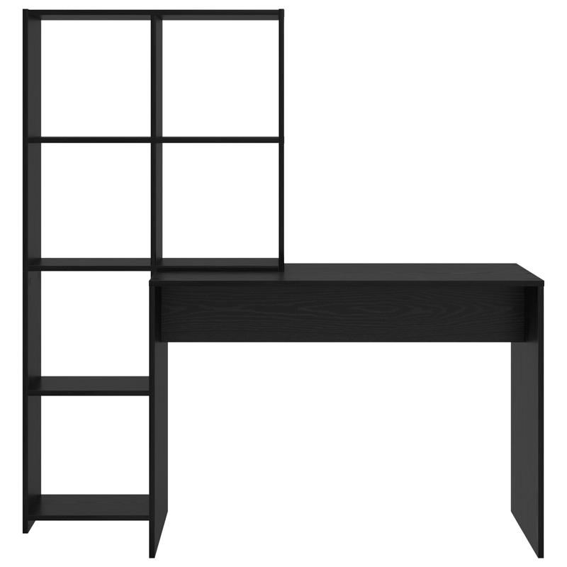 Casa si Gradina - Mobilier - Mese si birouri - Birouri - Birou cu raft Stejar negru 138.5 x 55 x 143 cm Lemn compozit - Infinity.ro